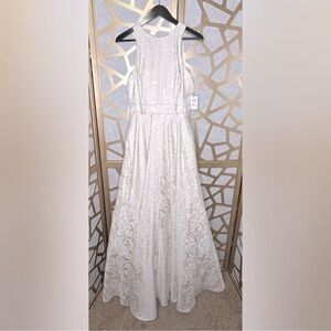 Gisella Brocade High Neck Ball Gown